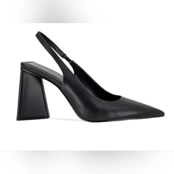 BCBGeneration Trina Elegant Black Slingback Block Heels New W/O Box Sz 6.5 - Picture 1 of 12